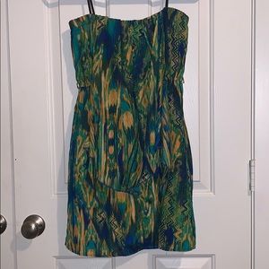 Strapless colorful dress
